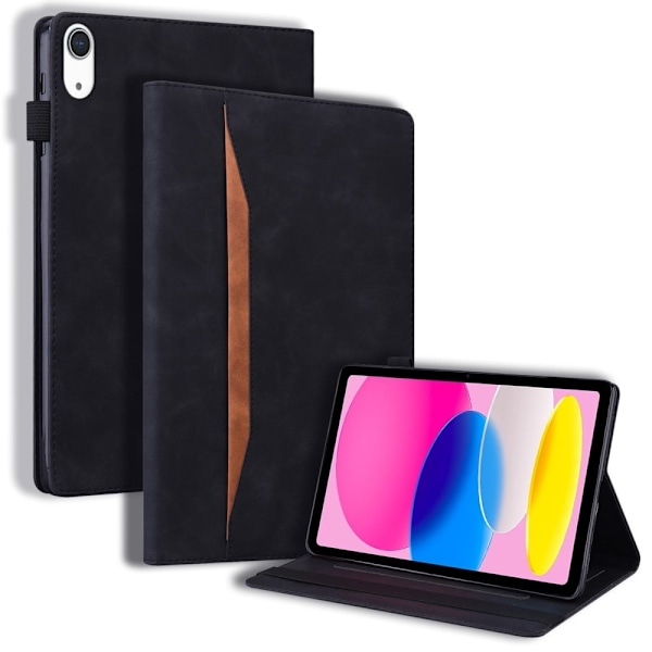 iPad 10.9 (2022) business folio läderfodral - Svart Svart