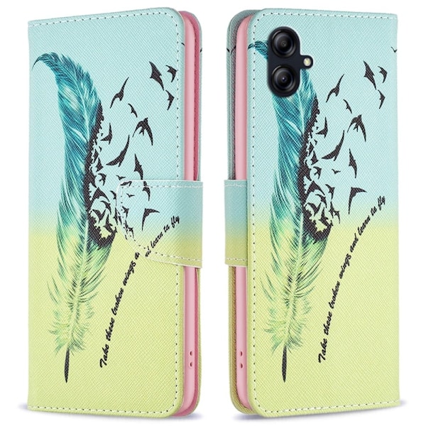 Wonderland Samsung Galaxy A04e Läppäkotelo - Feather Green