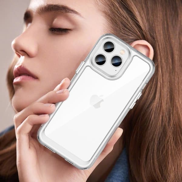 iPhone 14 Pro Max älykäs akryylikansi - Läpinäkyvä Transparent