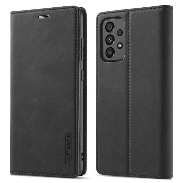 LC.IMEEKE Samsung Galaxy A73 flip case - Musta Black