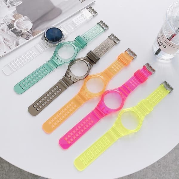 Huawei Watch GT 2 46mm transparent TPU watch strap - Orange Orange