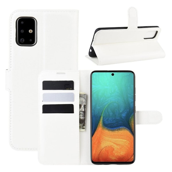 Classic Samsung Galaxy A71 flip kuoret - Valkoinen White