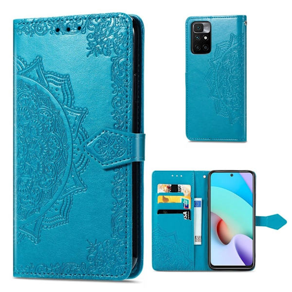 Mandala Xiaomi Redmi 10 Flippetui - Blå Blue