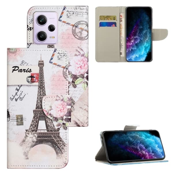 Wonderland Xiaomi Poco X5 Pro / Redmi Note 12 Pro / 12 Pro Speed Flippetui - Tower Multicolor