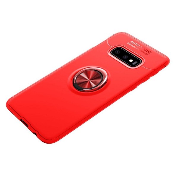 Samsung Galaxy S10e magnetisk metalplade kickstand etui - Rød Red