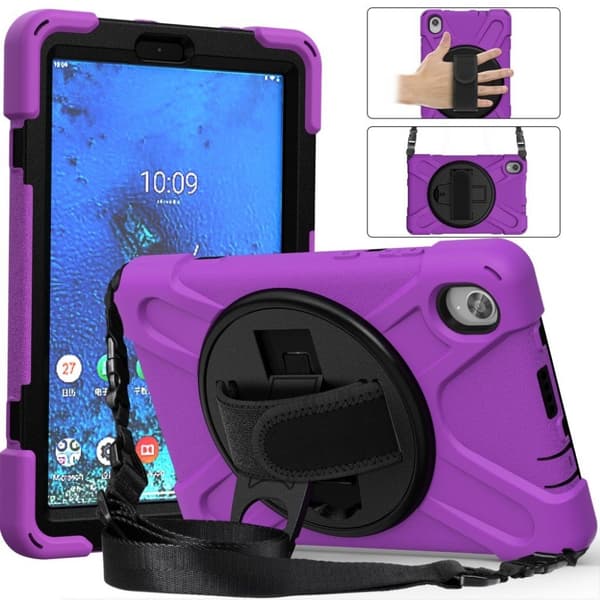 Lenovo Tab M8 360 vridbart silikonfodral - Lila Lila