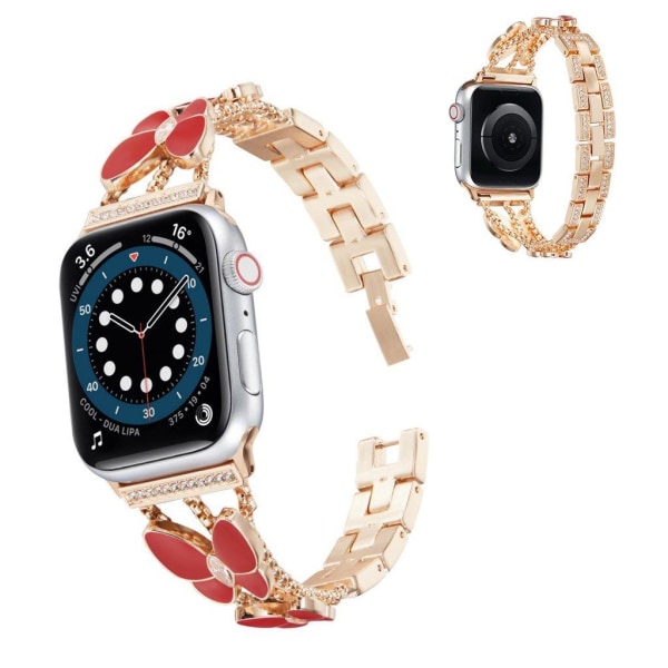 Apple Watch 42mm - 44mm rhinestone butterfly décor watch strap - Rosa