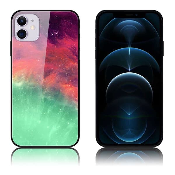 Fantasy iPhone 12 Pro / iPhone 12 skal - Färg Nebulosa Röd