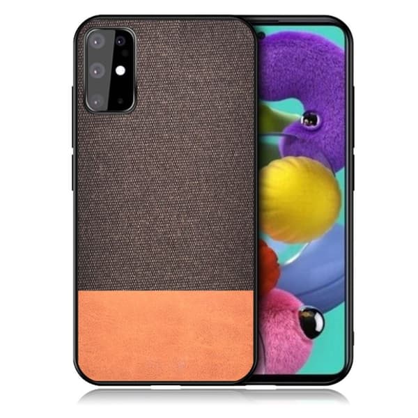 Berlin Samsung Galaxy S20 Ultra cover - Kaffe + orange / klud + PU-stil Brown