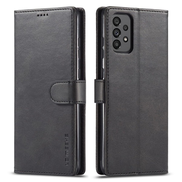 LC.Imeeke läder Samsung Galaxy A73 fodral - Svart Svart