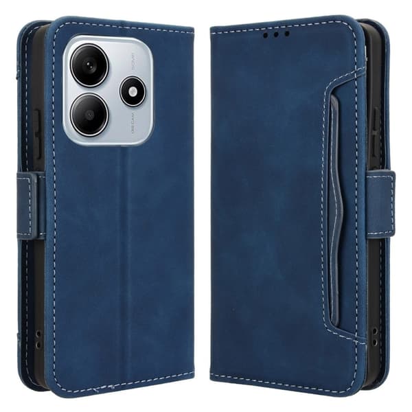 Xiaomi Redmi Note 14 5G moderni nahkainen lompakkokotelo - Sininen Blue
