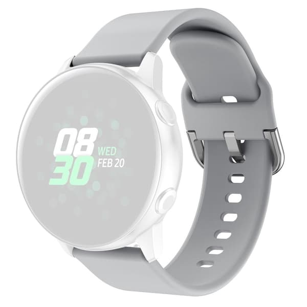 Samsung Galaxy Watch 5 / 4 silikoninen ranneke - Harmaa Silver grey