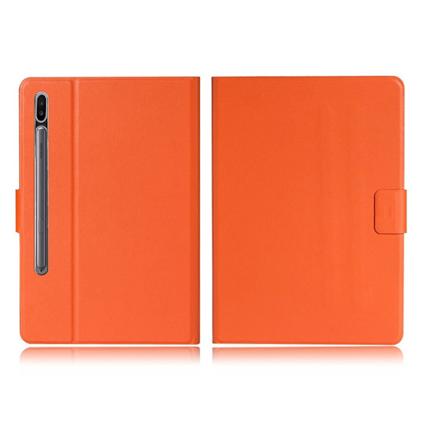 Samsung Galaxy Tab S7 Simple Lær Flippetui - Oransje Orange