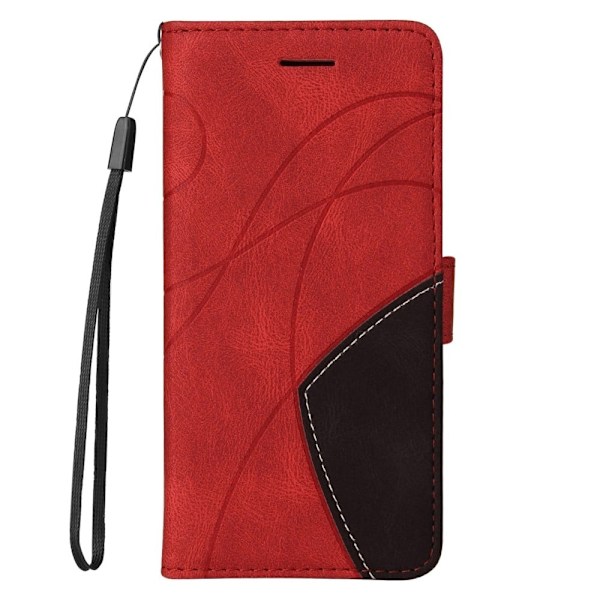 Teksturoitu nahkakotelo hihnalla Motorola Edge 30 Ultra - Punainen Red
