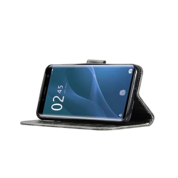 Sony Xperia XZ4 premium vintage læder flip etui - Grå Silver grey