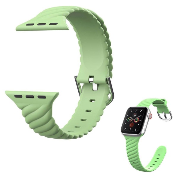 Apple Watch 40mm twisted style silicone watch strap - Green Grön