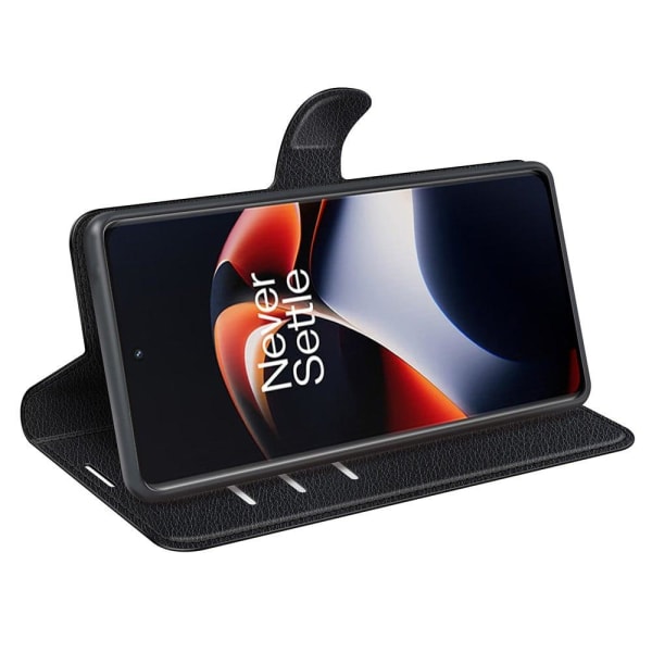 Klassisk OnePlus 11R / Ace 2 Flip Etui - Sort Black
