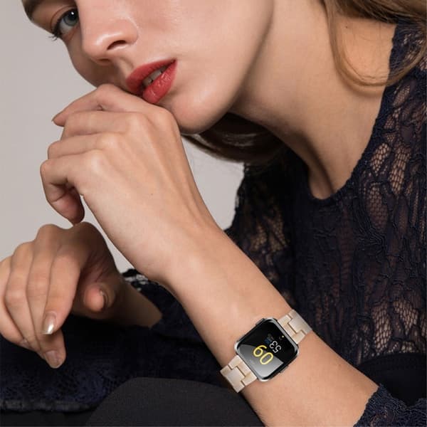 Fitbit Versa 2 / Versa Lite hurtigutløsende klokkerem av harpiks - Elfenben Brown