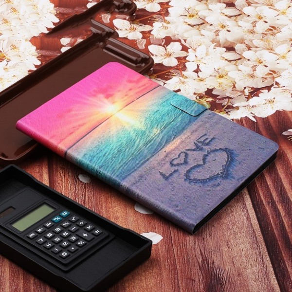 Lenovo Tab M10 FHD Plus elinvoimainen kuvio nahkainen läppäkotelo - Merenrantarakkaus Multicolor
