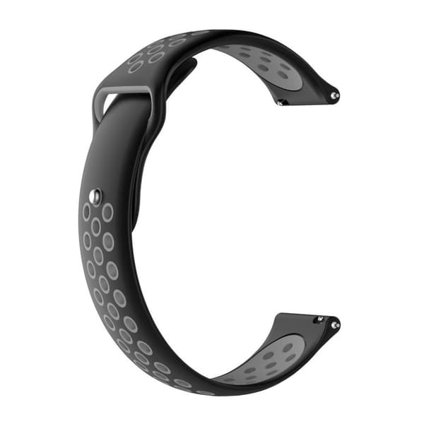 Huami Amazfit-kellon vaihtoranneke - Musta, harmaa Silver grey