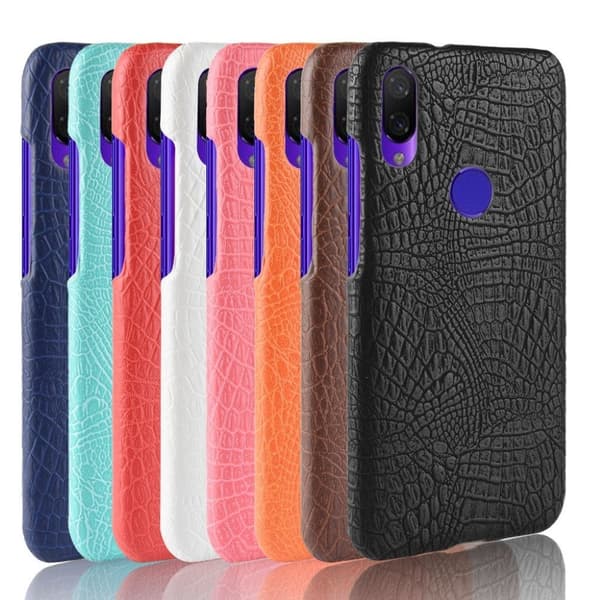 Croco cover - Xiaomi Redmi Note 7 / Note 7S – Kaffe Brown