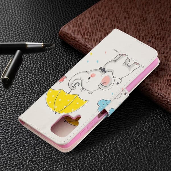 Wonderland Samsung Galaxy A12 5G Flippetui - Elefant Multicolor