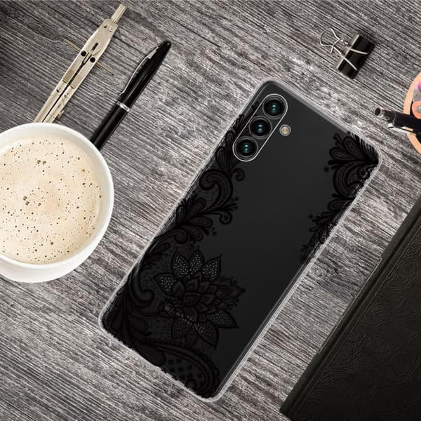 Deco Samsung Galaxy A13 5G Etui - Lace Blomst Black