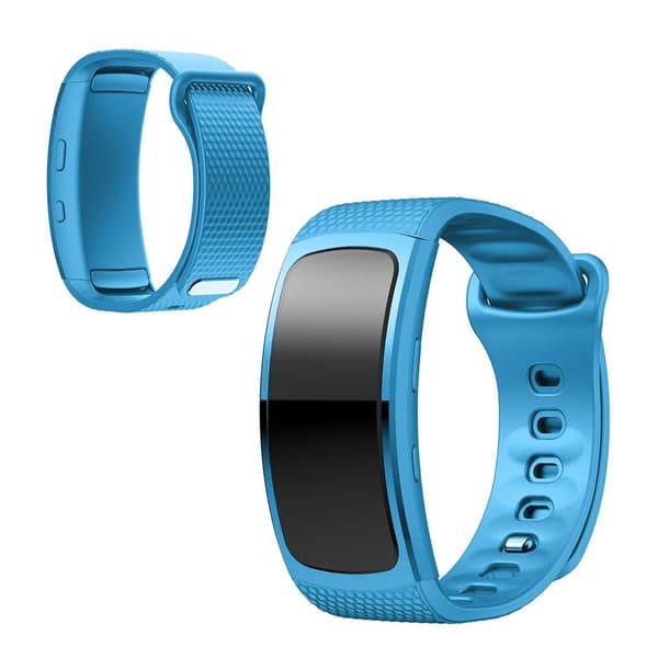 Samsung Gear Fit2 silikone-urrem - Himmelblå Størrelse: L Blue