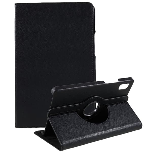 Lenovo Tab M9 yksinkertainen nahkakotelo kuminauhalla - Musta Black