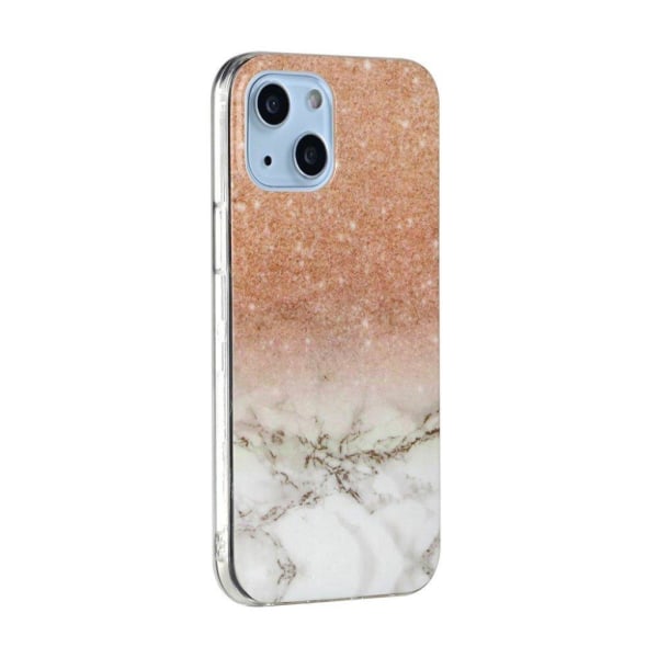 Marble design iPhone 13 cover - Rosaguld / Hvid Multicolor