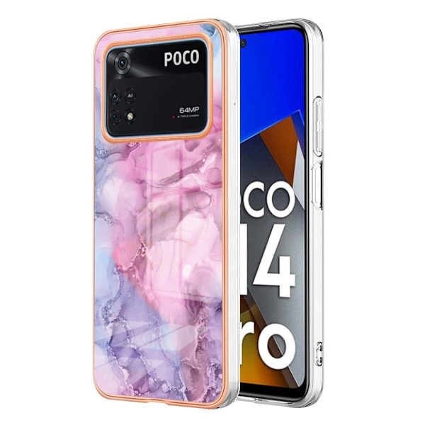 Marble Xiaomi Poco M4 Pro Etui - Rose Pink