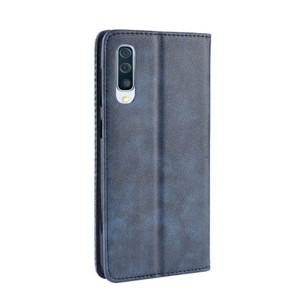 Samsung Galaxy A50 vintage läderfodral - Blå Blå