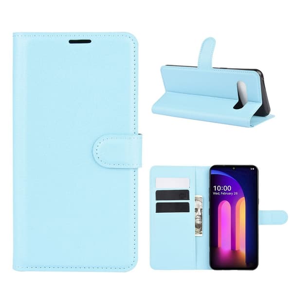 Classic LG V60 ThinQ 5G flip kuoret - Sininen Blue