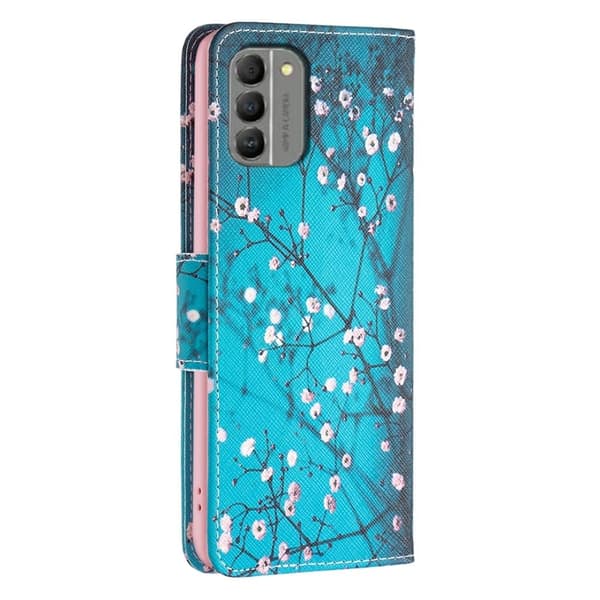 Wonderland Nokia G310 Flip Etui - Plum Blossom Blue
