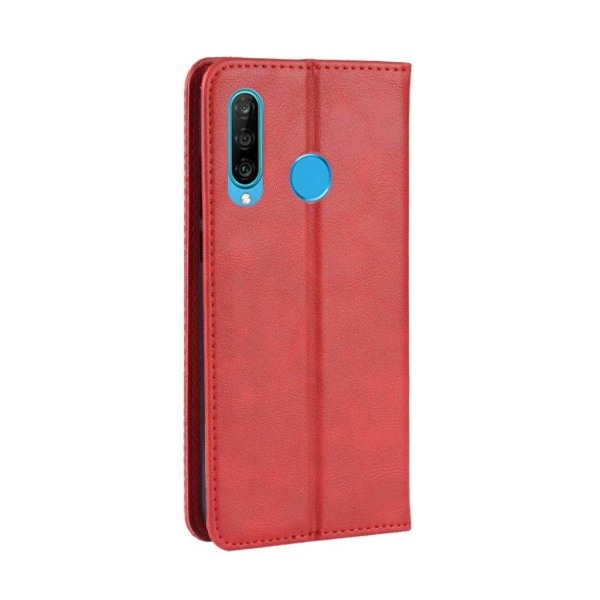 Huawei P30 Lite vintage leather case - Red Red
