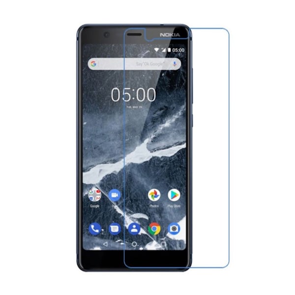 Nokia 5.1 beskyttelsesfilm i hærdet glas med runde kanter Transparent