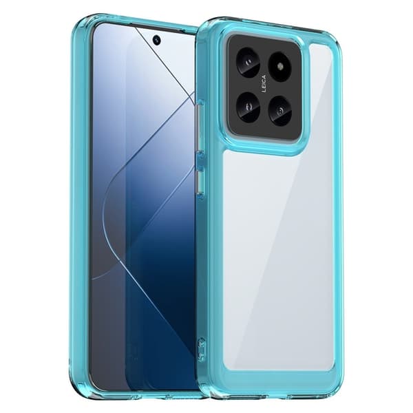Xiaomi 14 smart telefonskal i akryl - Transparent Blå Blå