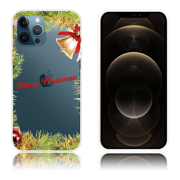 Juleveske til iPhone 12 Pro Max - Kristtorn Og Bjelle Gold