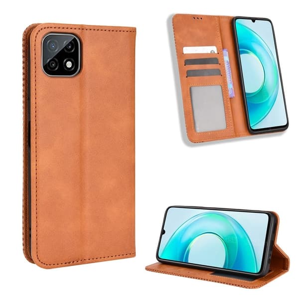 Bofink Vintage Wiko T3 Læder Etui - Brun Brown