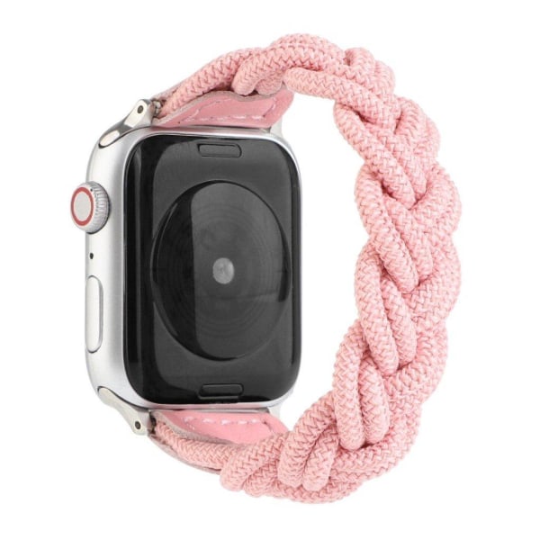 Apple Watch Series 6 / 5 44mm kudottu punottu kellonauha - Pinkki Pink