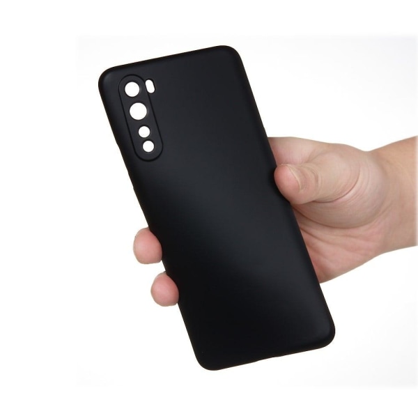 Matte Liquid silikone cover til OnePlus Nord - Sort Black