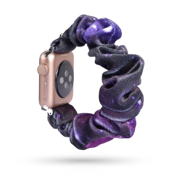 Apple Watch Series 5 44mm Mønster stof urrem - Galaxy Multicolor