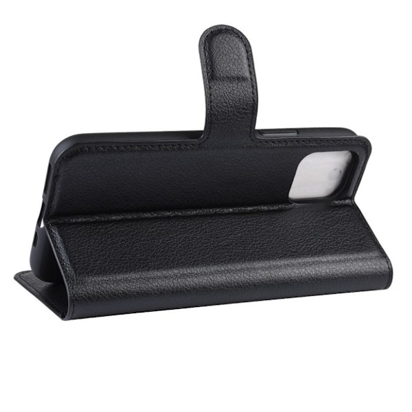 Alpha iPhone 11 læder flip etui - Sort Black