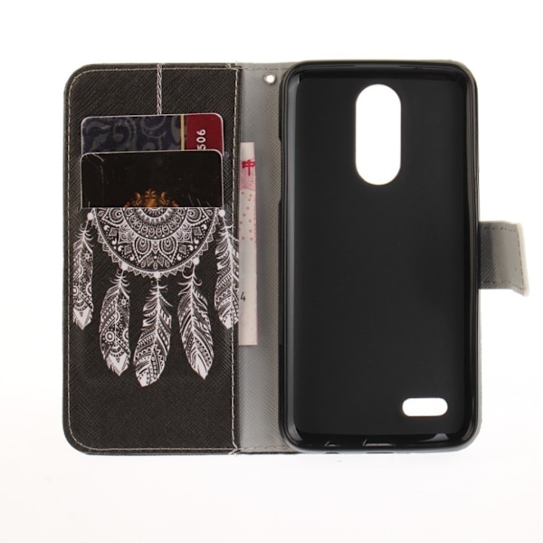 LG K4 2017 Mønstret PU Lær Flip Etui - Drømmefanger Black