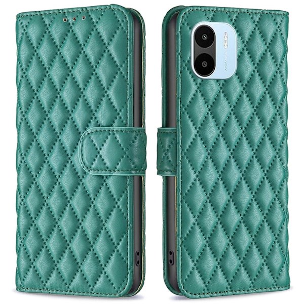 Rhombus mat Xiaomi Redmi A1 flip etui - Grøn Green