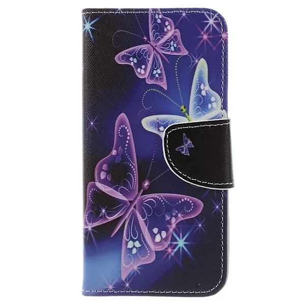 Samsung Galaxy J6 Kuvallinen Seisova PU Nahkinen Suojaava Lompakko Kotelo - Ihanat Perhoset Multicolor