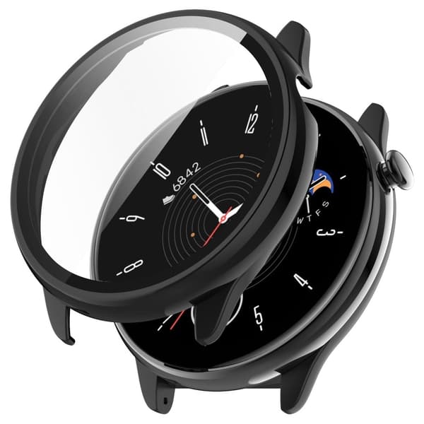 Amazfit GTR Mini kansi karkaistulla lasisuojalla - Musta Black