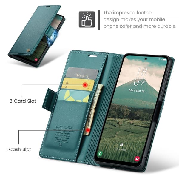 CaseMe Samsung Galaxy A56 sileä kotelo - Vihreä Green