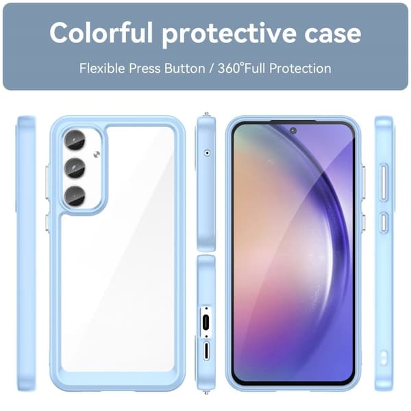 Samsung Galaxy A55 smart akryldeksel - Blå Blue