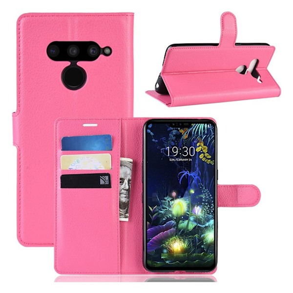 Classic LG V50 ThinQ veske - Rød Pink